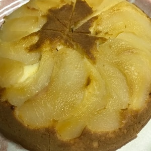 炊飯器で、梨ケーキ